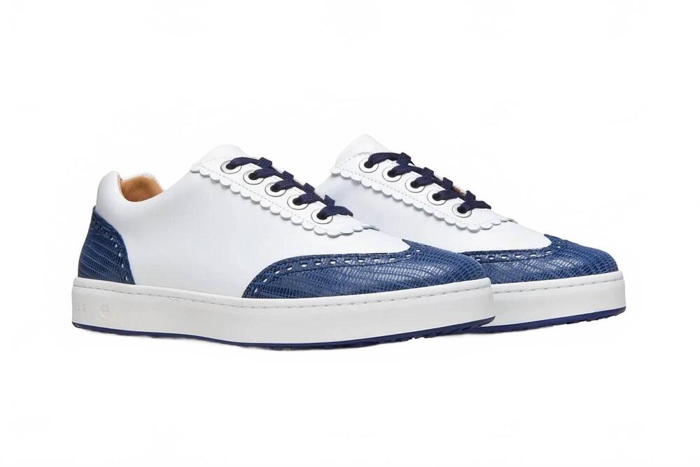 NEW ROYAL ALBARTROSS women's primrose spikeless wingtip designer golf shoe in wh